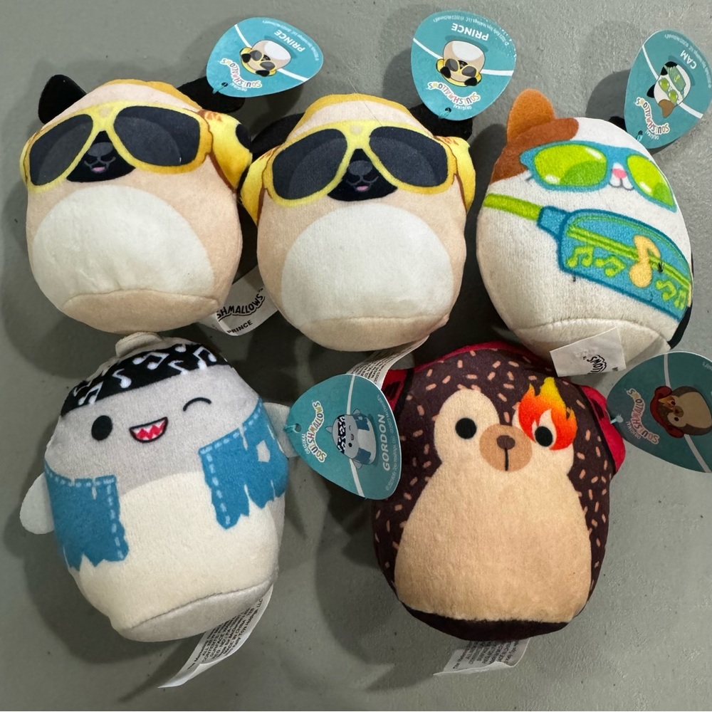 McDonald’s Happy Meal Toys 3” Squishmallows Lot of 5 Hans, Prince, Cam, Gordon